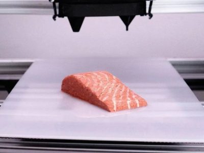 O primeiro salmão vegano produzido em 3D agora está disponível nas prateleiras dos supermercados europeus.